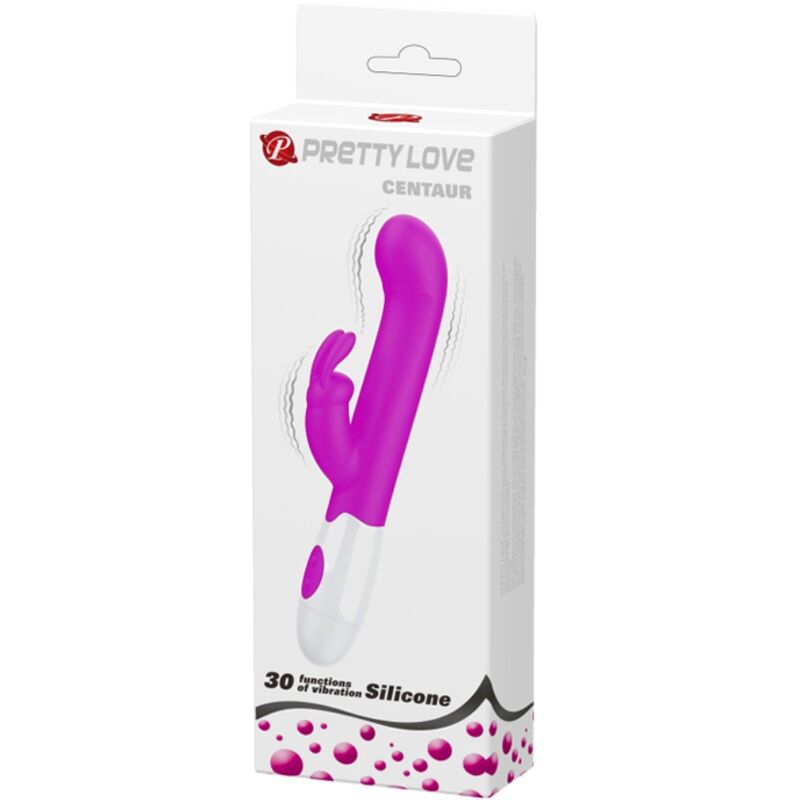 PRETTY LOVE - VIBRADOR CENTAUR CONEJO 30 MODOS DE VIBRACIÓN PÚRPURA
