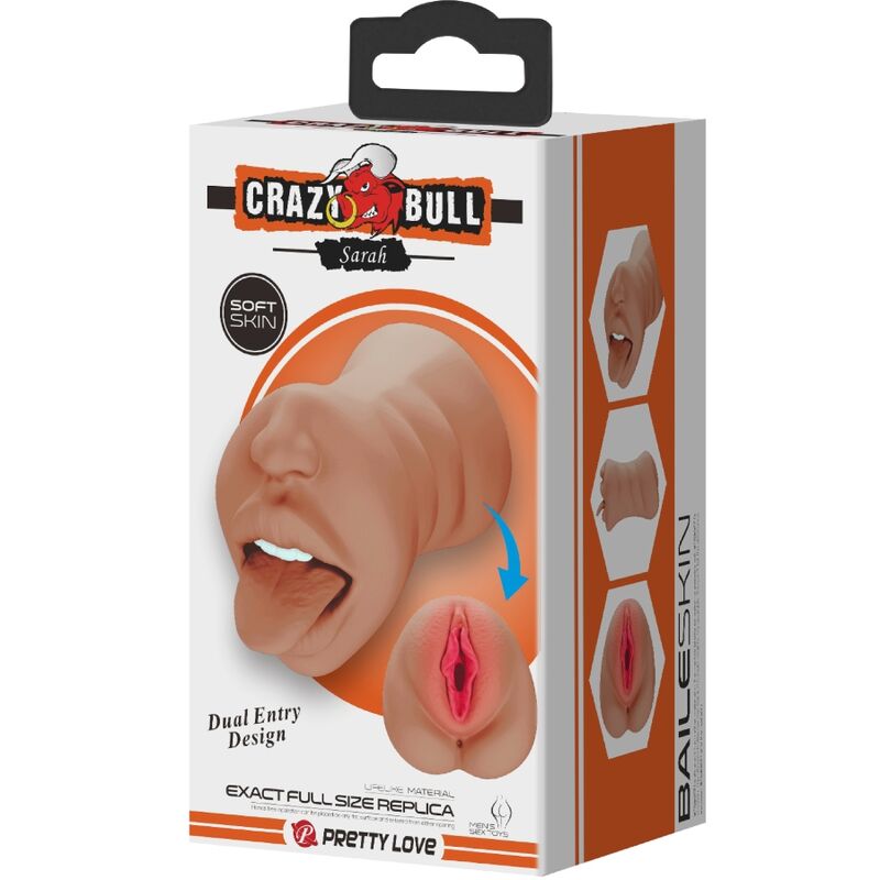 CRAZY BULL - SARAH DOUBLE MASTURBATOR MOUTH & VAGINA FLESH