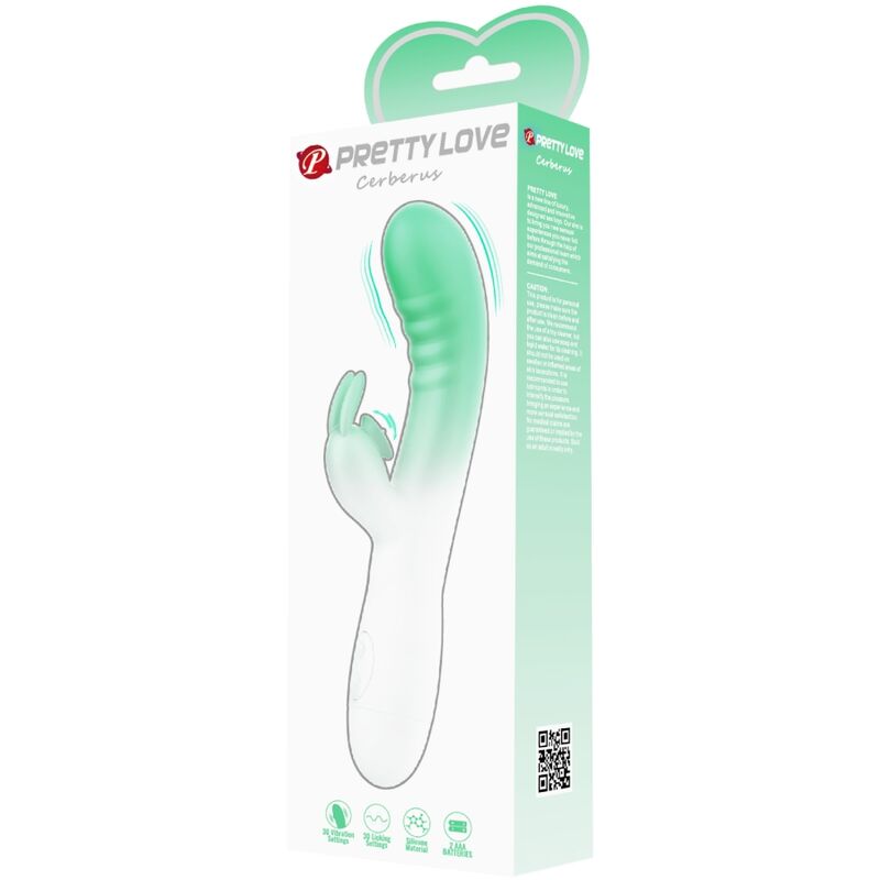 PRETTY LOVE - CERBERUS RABBIT VIBRATOR 3O VIBRATIONS GREEN