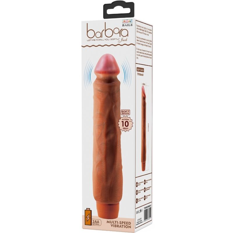 BAILE - VIBRATEUR RÉALISTE JACK 26 CM MULÂTRE