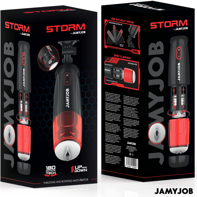 JAMYJOB - STORM AUTOMATIC VAGINAL MASTURBATOR WITH 10 MODES, ROTATION AND PUSHING