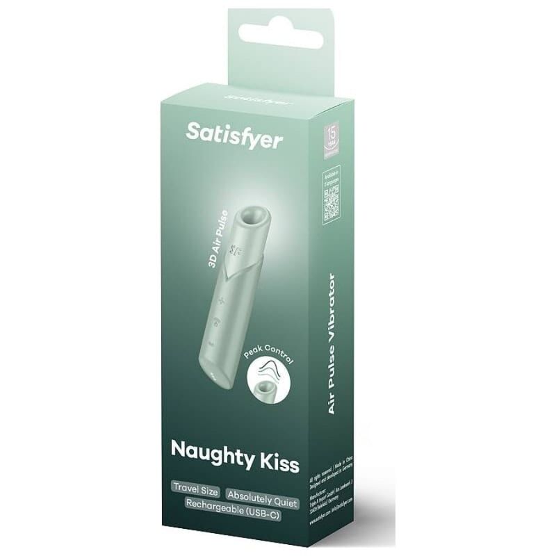 SATISFYER - ESTIMULADOR DE CLÍTORIS NAUGHTY KISS WAVE AQUAMARINE