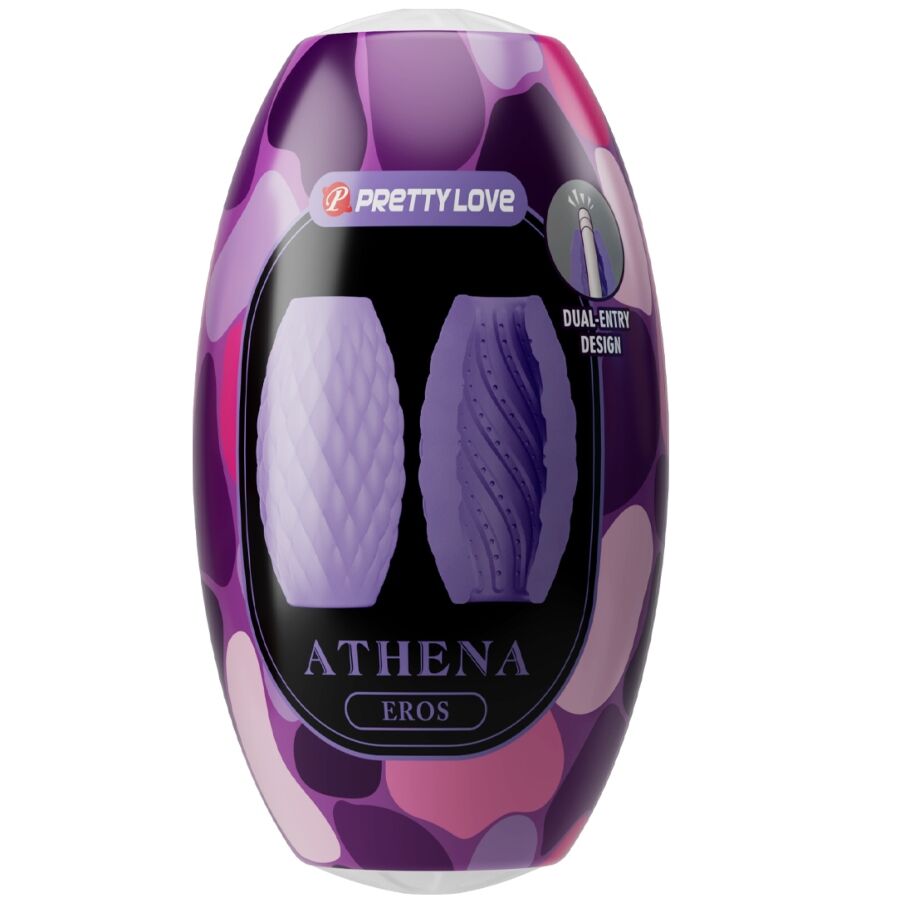 PRETTY LOVE - MASTURBADOR MASCULINO DE SILICONA ATHENA EROS MORADO