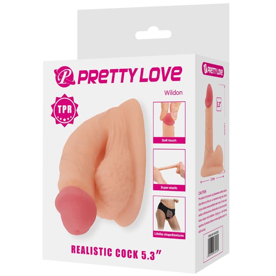 PRETTY LOVE - DILDO ULTRA REALISTA Y ELÁSTICO WILDON 10 CM NATURAL