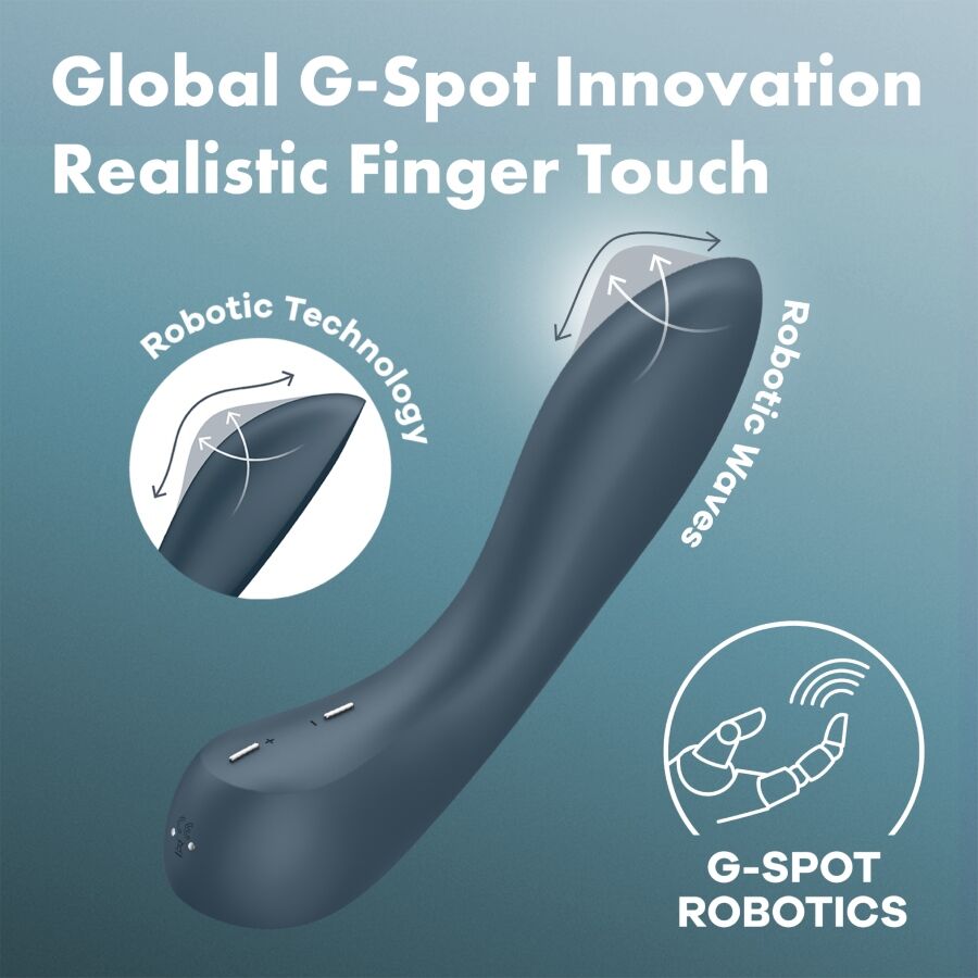SATISFYER - G-SPOT WAVE 4 VIBRATIONS PROGRAMME VIBREUR GRIS FONCÉ