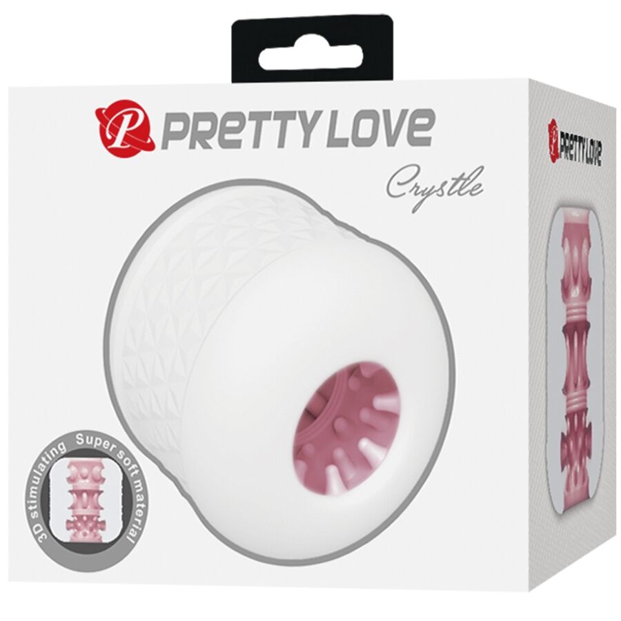PRETTY LOVE - CRYSTLE MALE MASTURBATOR WHITE