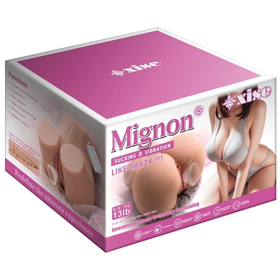 XISE - MIGNON SUCKING REALISTIC VAGINA MASTURBATOR WITH VIBRATION AND STIMULATING WAVES AND REMOTE CONTROL 6 KG