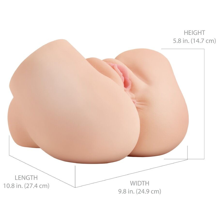 PDX ELITE - MASTURBATEUR RÉALISTE AVEC VAGIN ET ANUS VIBRANTS BACK THAT ASS UP