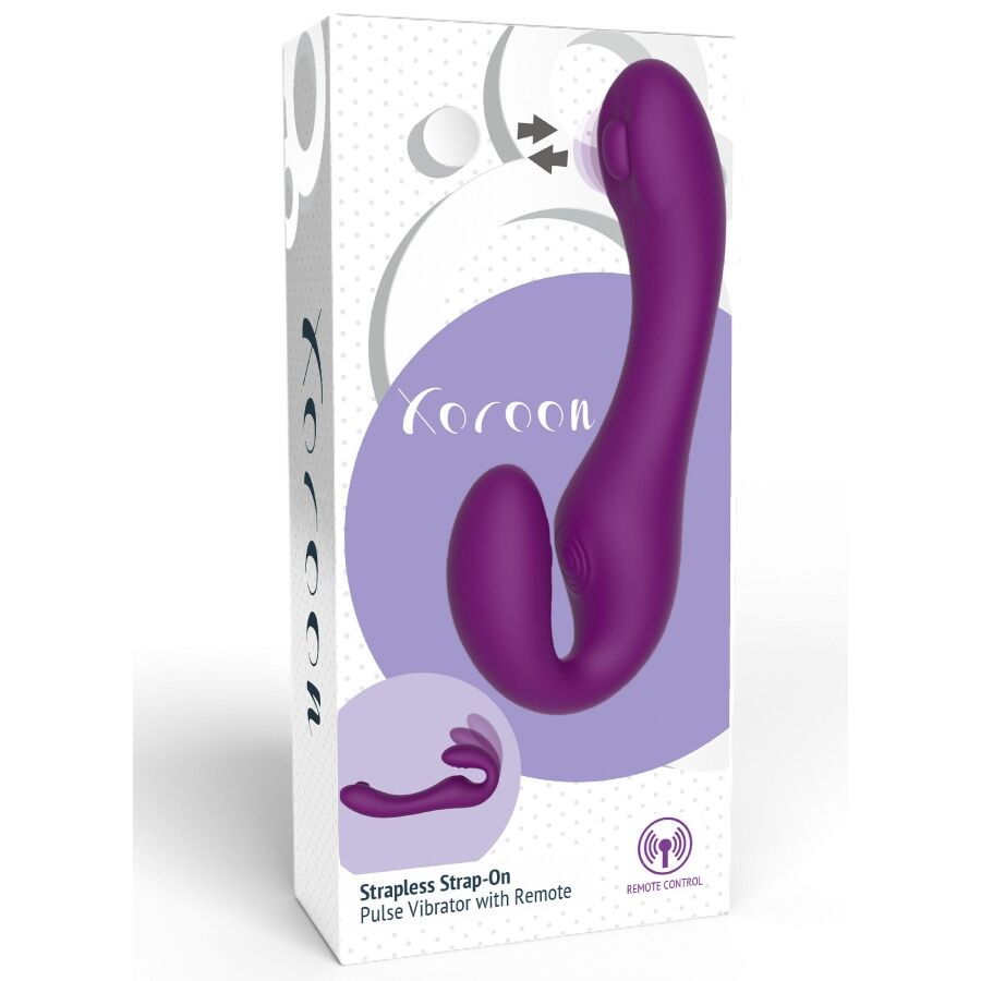 XOCOON - VIBRO-GAINE DOUBLE FONCTION SANS BRETELLES TÉLÉCOMMANDÉE VIOLETTE