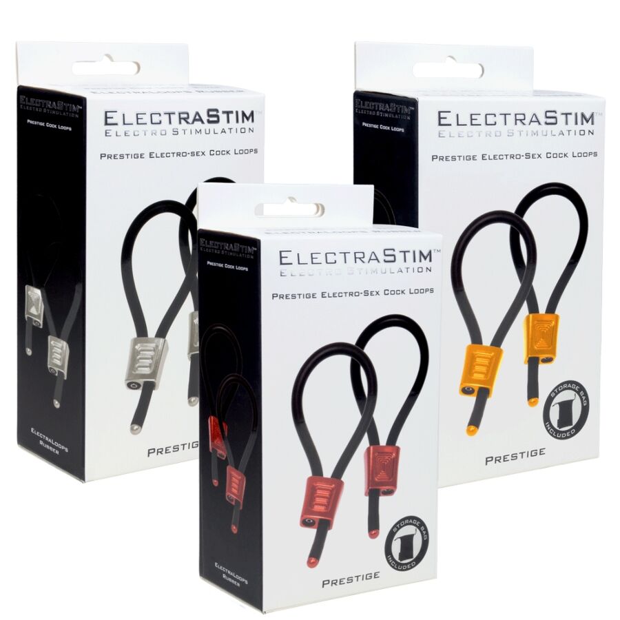 ELECTRASTIM - PRESTIGE ELECTRA LOOPS ADJUSTABLE COCK RINGS RED
