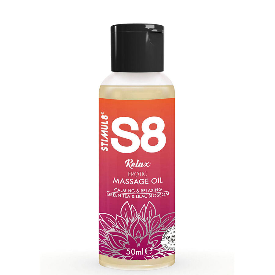 STIMUL8 - S8 RELAX EROTIC MASSAGE OIL GREEN TEA 50 ML