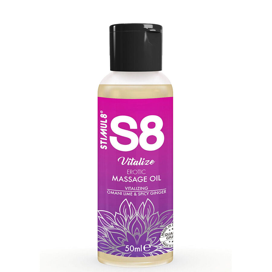 STIMUL8 - HUILE DE MASSAGE ÉROTIQUE VITALIZE S8 LIME 50 ML