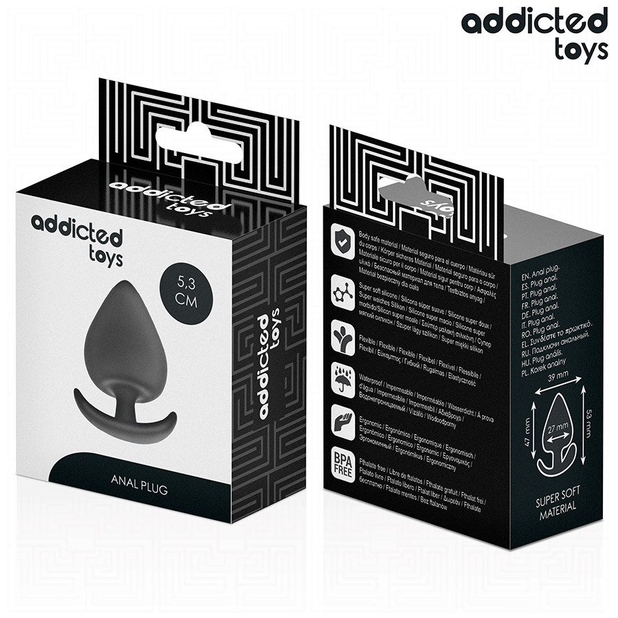 ADDICTED TOYS - PLUG ANAL SILICONE TAILLE S 5,3 CM