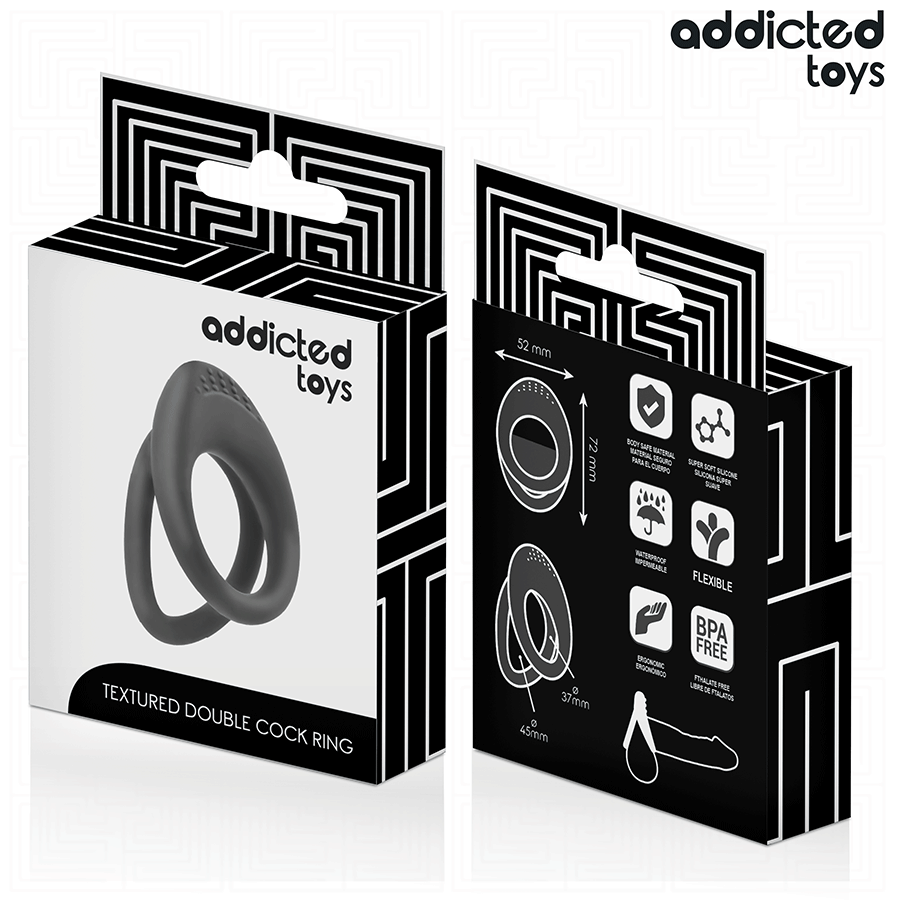 ADDICTED TOYS - ANNEAU PÉNIEN DOUBLE TEXTURE