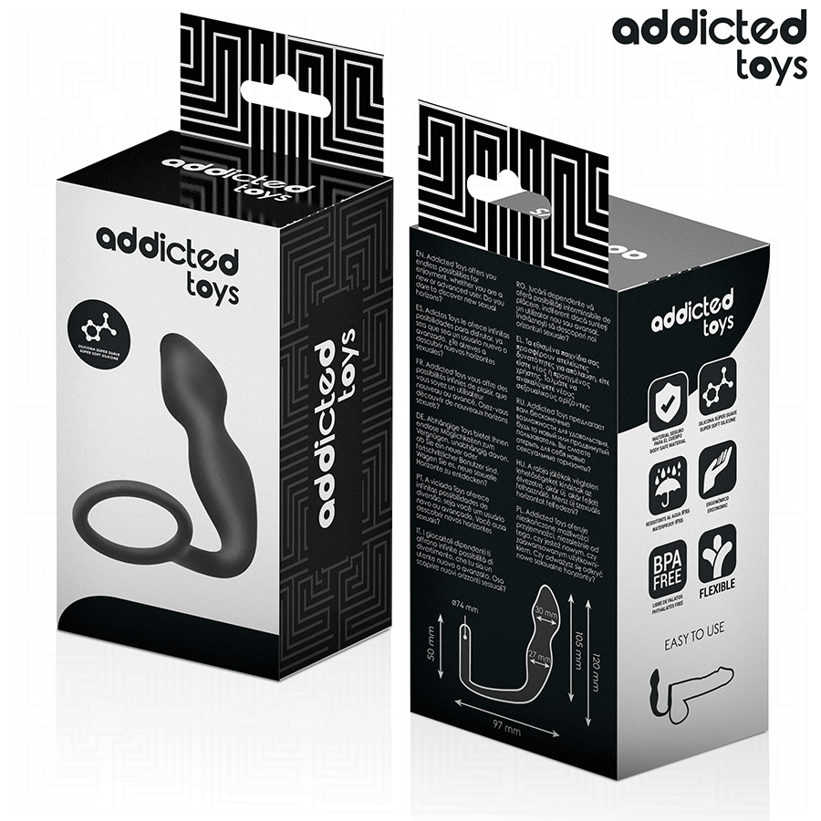 ADDICTED TOYS - PLUG ANAL AVEC ANNEAU MODÈLE 2 EN SILICONE
