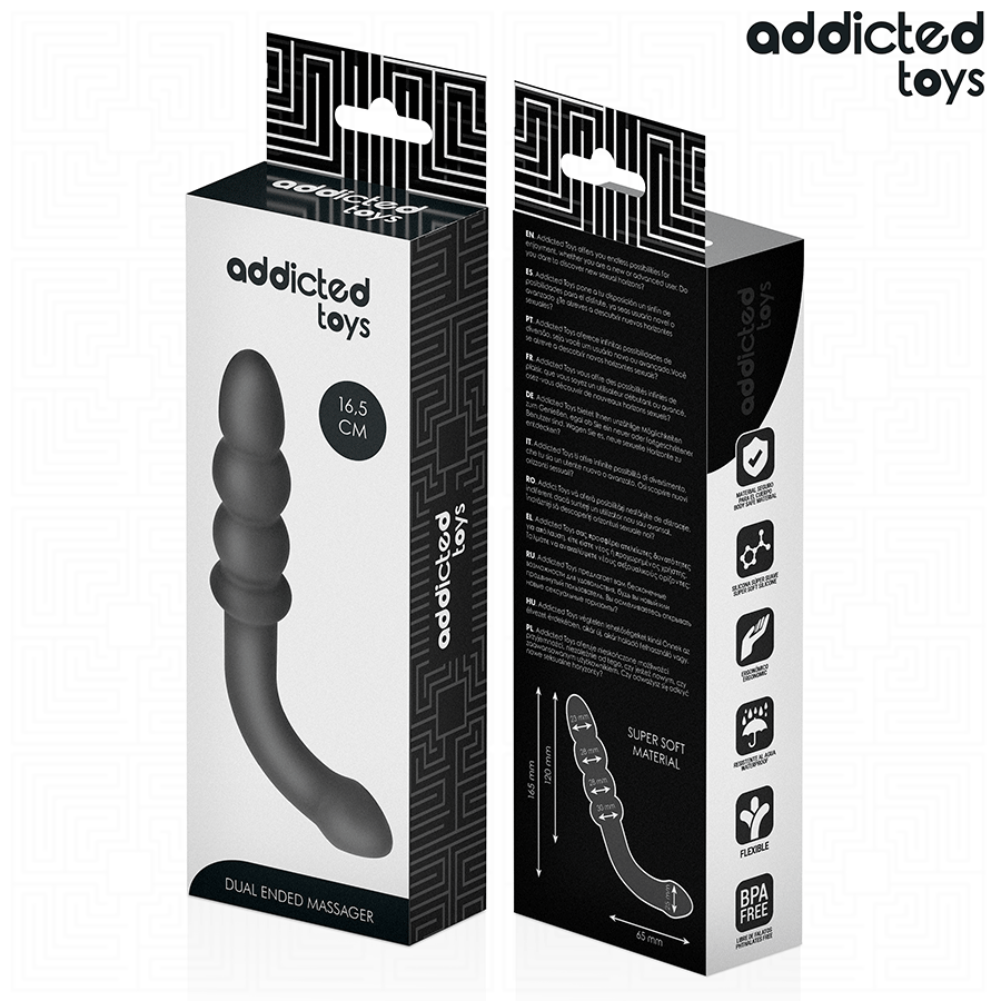 ADDICTED TOYS - DOUBLE STIMULATEUR ANAL EN SILICONE 16,5 CM
