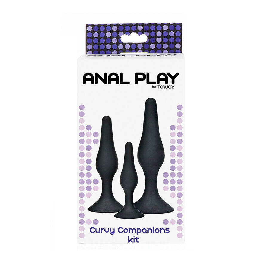 TOYJOY - ANAL PLAY COMPAGNONS COURBÉS BUTT PLUG 3 PIÈCES NOIR
