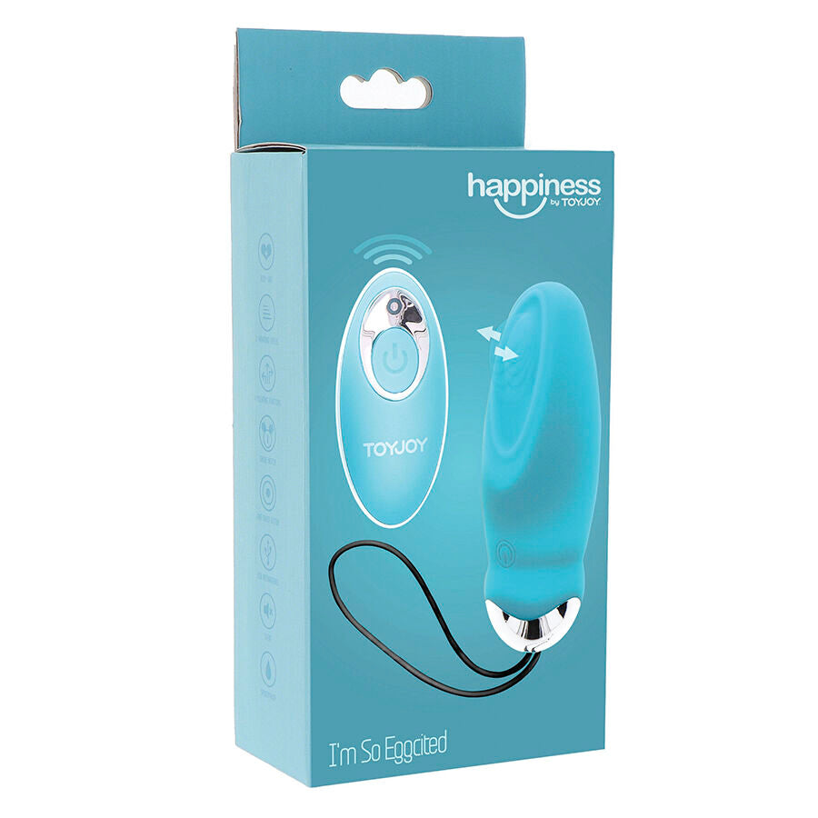 TOYJOY - HAPPINESS I'M SO EGGCITED TÉLÉCOMMANDE VIBREUR BLEU