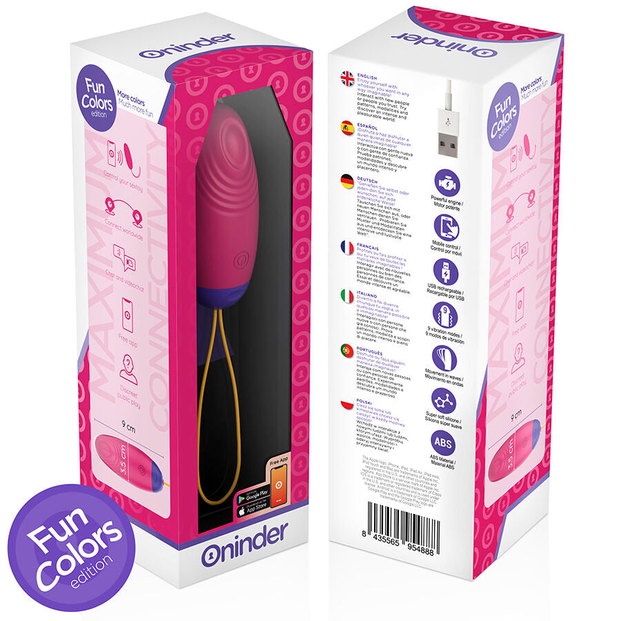 ONINDER CUTE - ŒUF VIBRANT ET TAPOTANT EN SILICONE LOVE PLEASURE VIBRO-WAVE - APPLICATION MONDIALE GRATUITE
