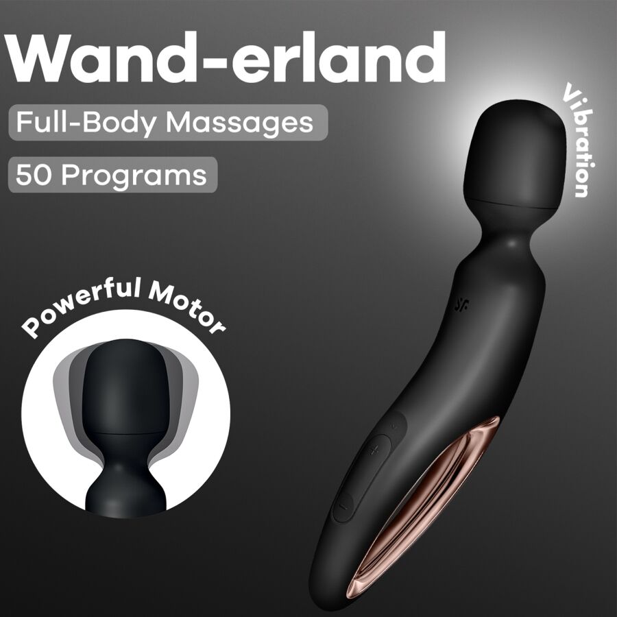 SATISFYER - VIBRADOR DE VARA ERLAND NEGRO