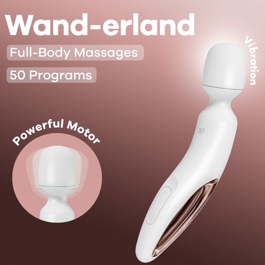 SATISFYER - VIBRADOR DE VARITA ERLAND BLANCO