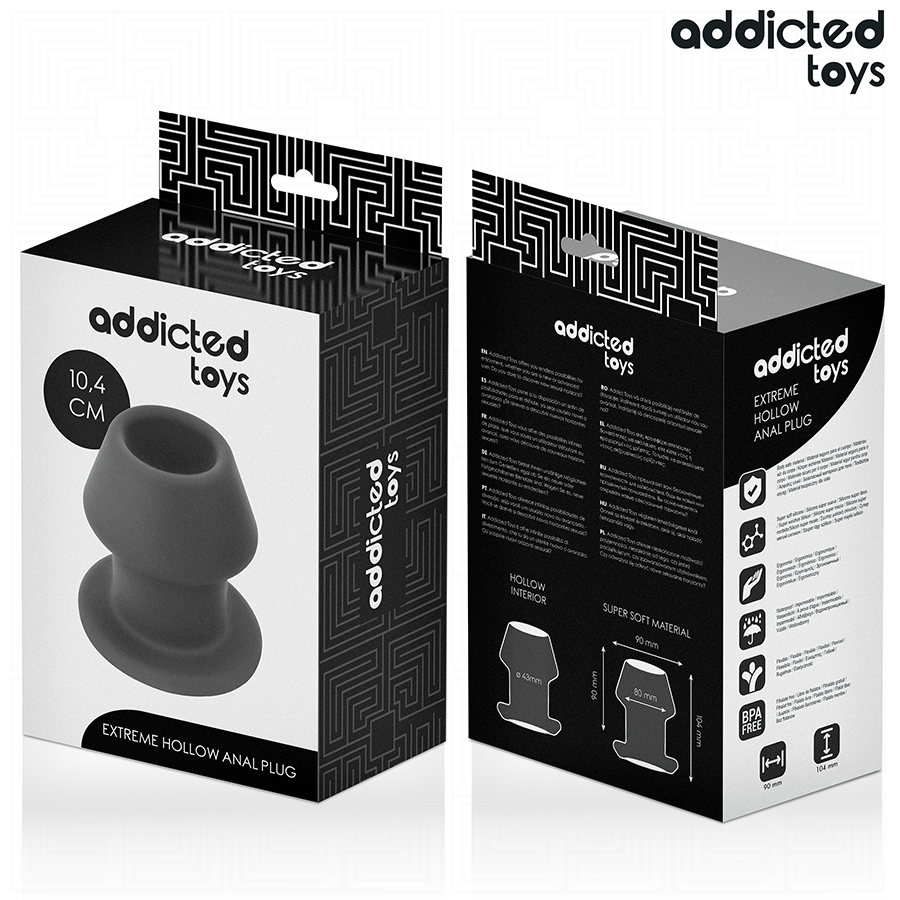 ADDICTED TOYS - PLUG ANAL CREUX EXTRÊME EN SILICONE TAILLE L 10,4 CM