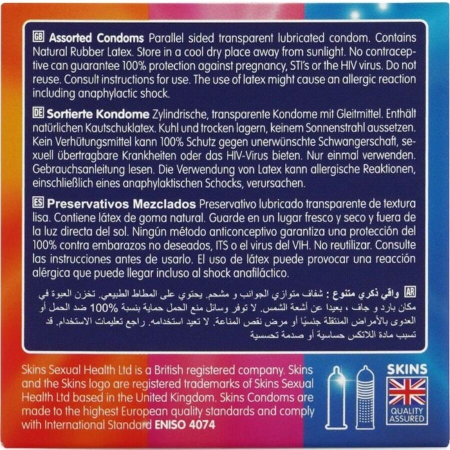 SKINS - ASSORTED PREMIUM CONDOMS PACK 4