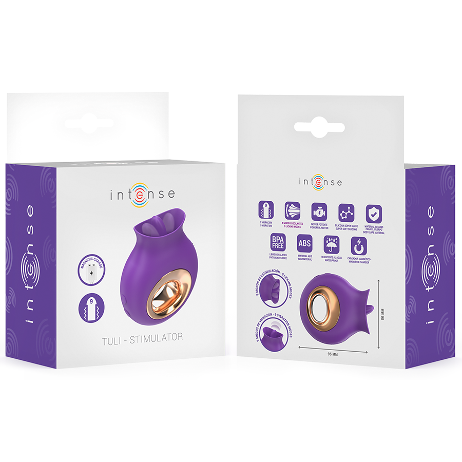 INTENSE - STIMULATEUR CLITORIDIEN TULI 9 VIBRATIONS & 9 OSCILLATIONS VIOLET
