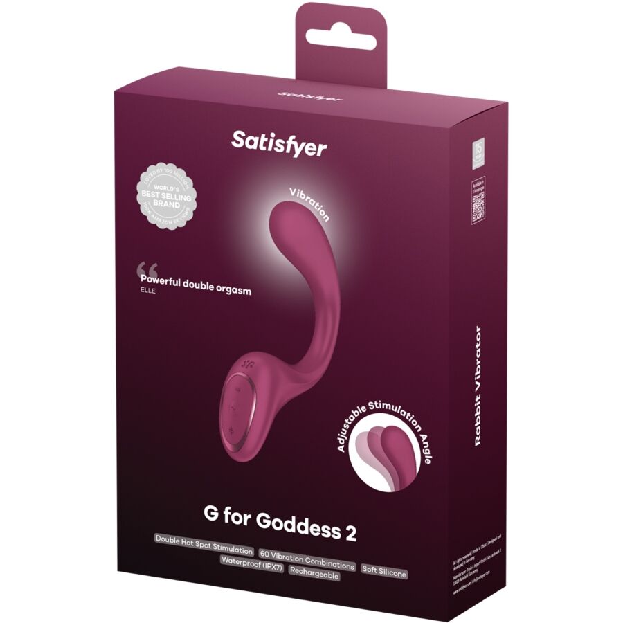 SATISFYER - GODDESS 2 VIBRATEUR LAPIN BORDEAUX