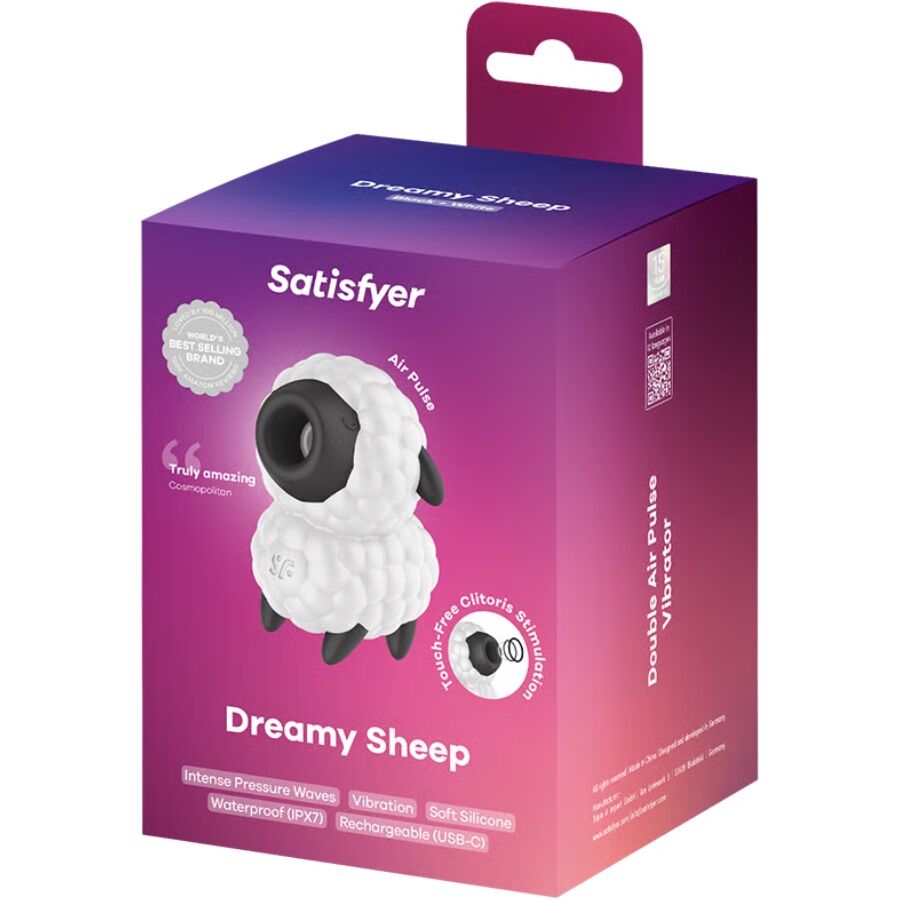 SATISFYER - STIMULATEUR CLITORIDIEN VIBRANT ET PULSANT DREAMY SHEEP