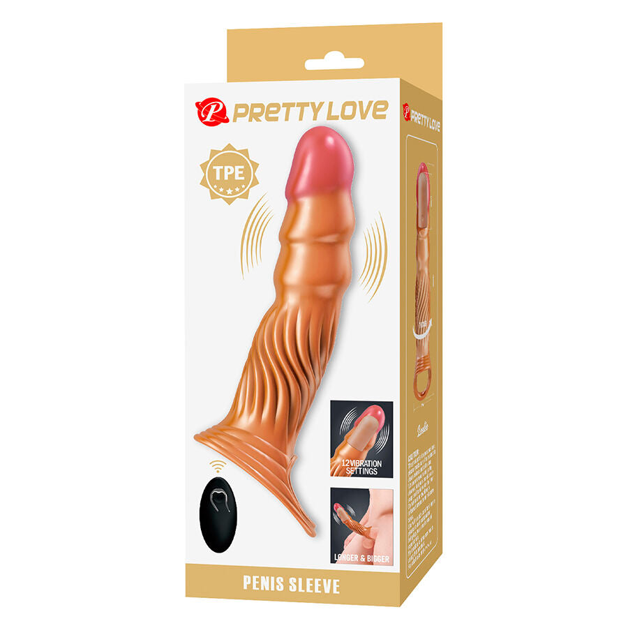 PRETTY LOVE - GAINE DE PÉNIS TEXTURÉE AVEC VIBRATION ET TÉLÉCOMMANDE