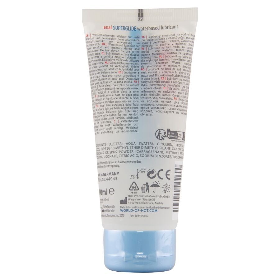 HOT - ANAL SUPERGLIDE LIQUID PLEASURE WATERBASED LUBRICANT 100 ML