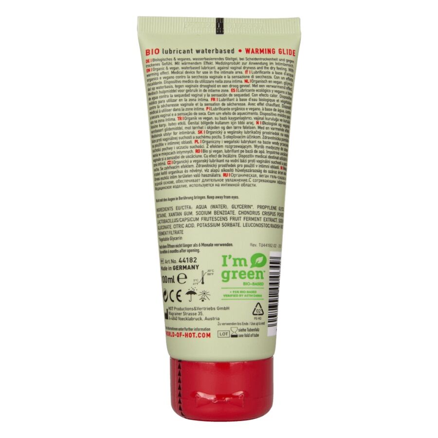 CHAUD - LUBRIFIANT BIO CHAUFFANT À BASE D'EAU 100 ML