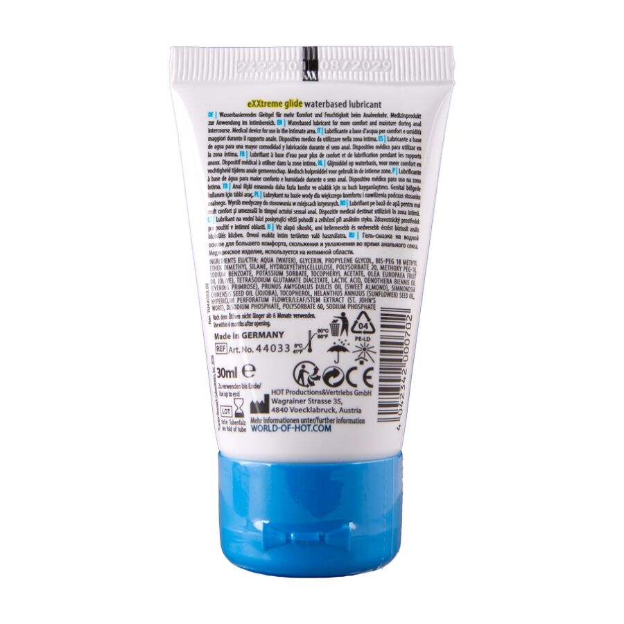 HOT - EXXTREME GLIDE WATERBASED LUBRICANT + COMFORT OIL A+ 30 ML