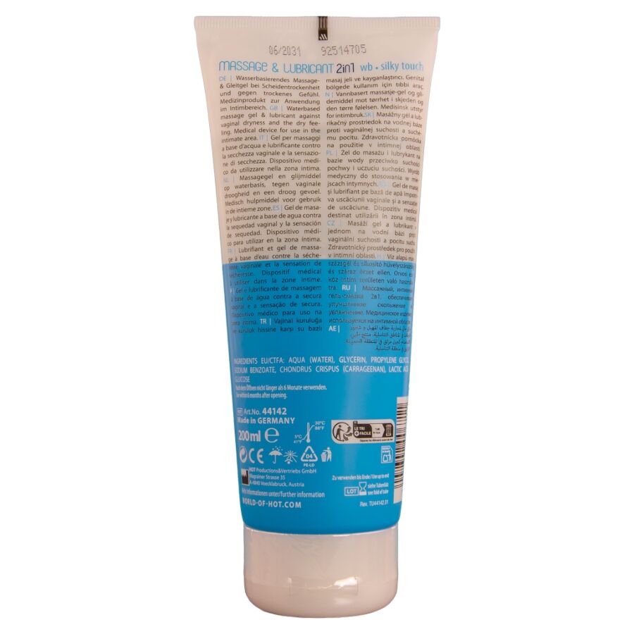HOT - MASSAGE & GLIDE GEL 2IN1 SILKY TOUCH 200 ML