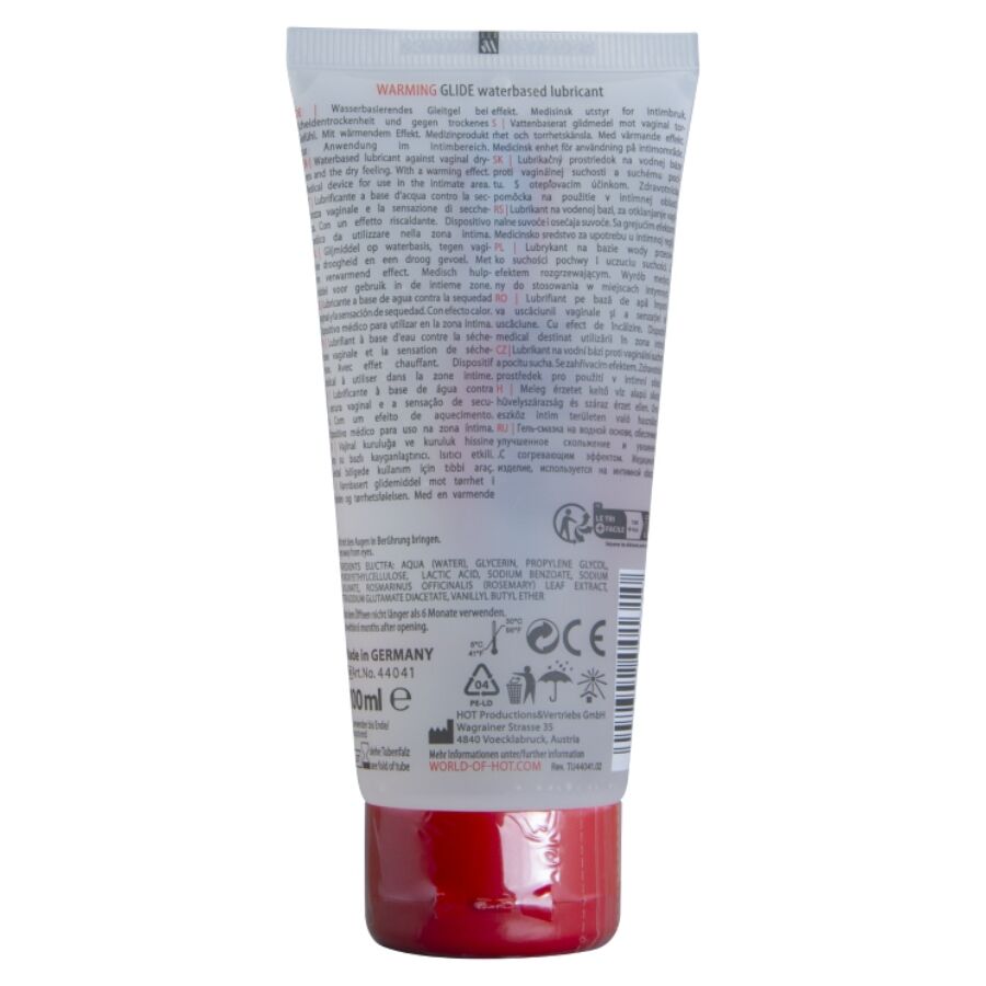 CHAUD - LUBRIFIANT LIQUIDE GLISSANT CHAUFFANT À BASE D'EAU PLAISIR 100 ML