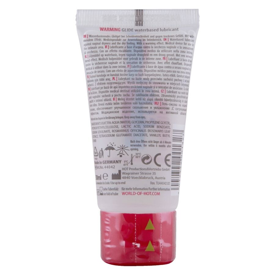 HOT - LUBRICANTE ÍNTIMO DE BASE ACUOSA CON EFECTO CALOR 30 ML