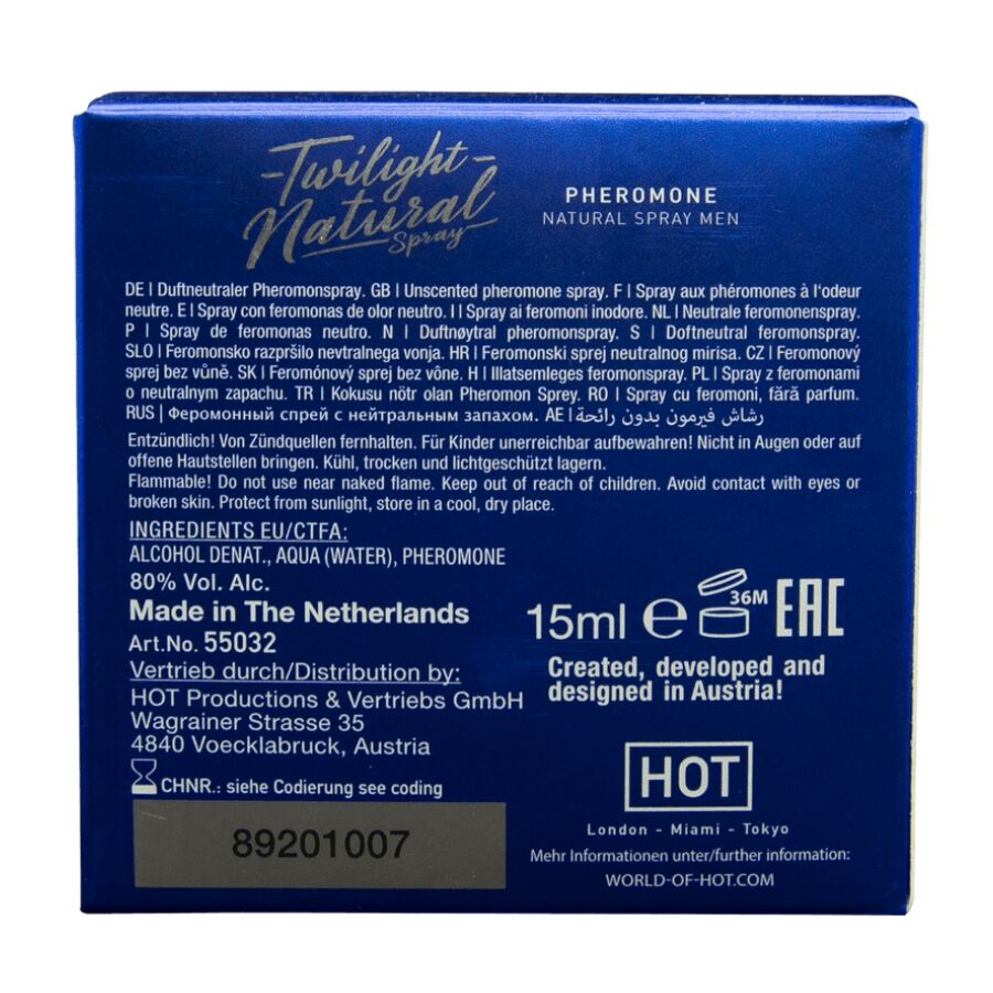 HOT - FEROMONAS NATURALES TWILIGHT PARA HOMBRE 15 ML