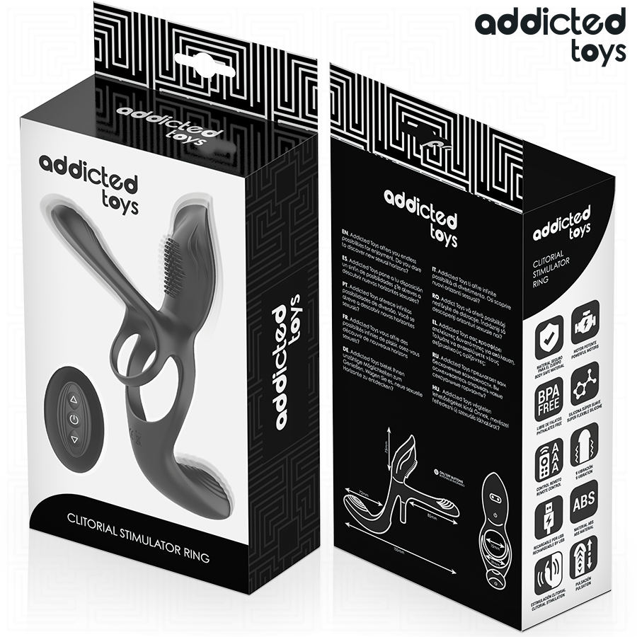 ADDICTED TOYS - DOUBLE PENIS RING WITH CLITORAL STIMULATOR