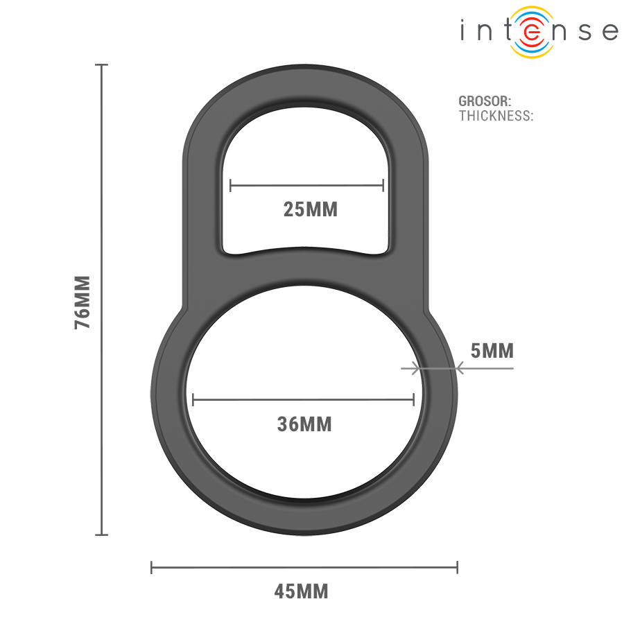 INTENSE - ANNEAU PÉNIEN DOUBLE AJUSTABLE CONLETH MODÈLE 3