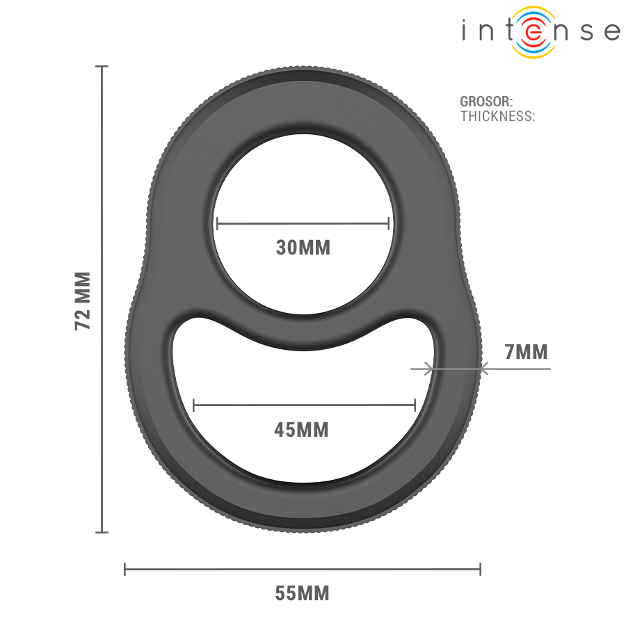 INTENSE - ANILLO PARA PENE DOBLE MODELO RICHARD 1