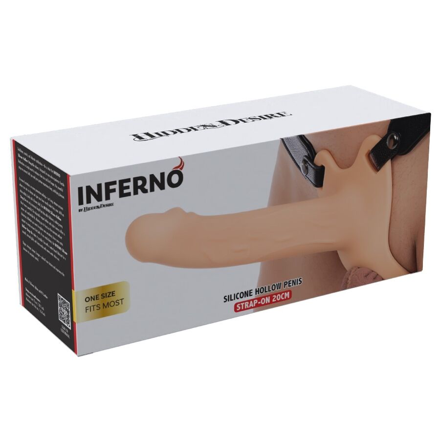 DÉSIR CACHÉ - GODEMICHON GAINE DE PÉNIS INFERNO AVEC SANGLE 20 CM