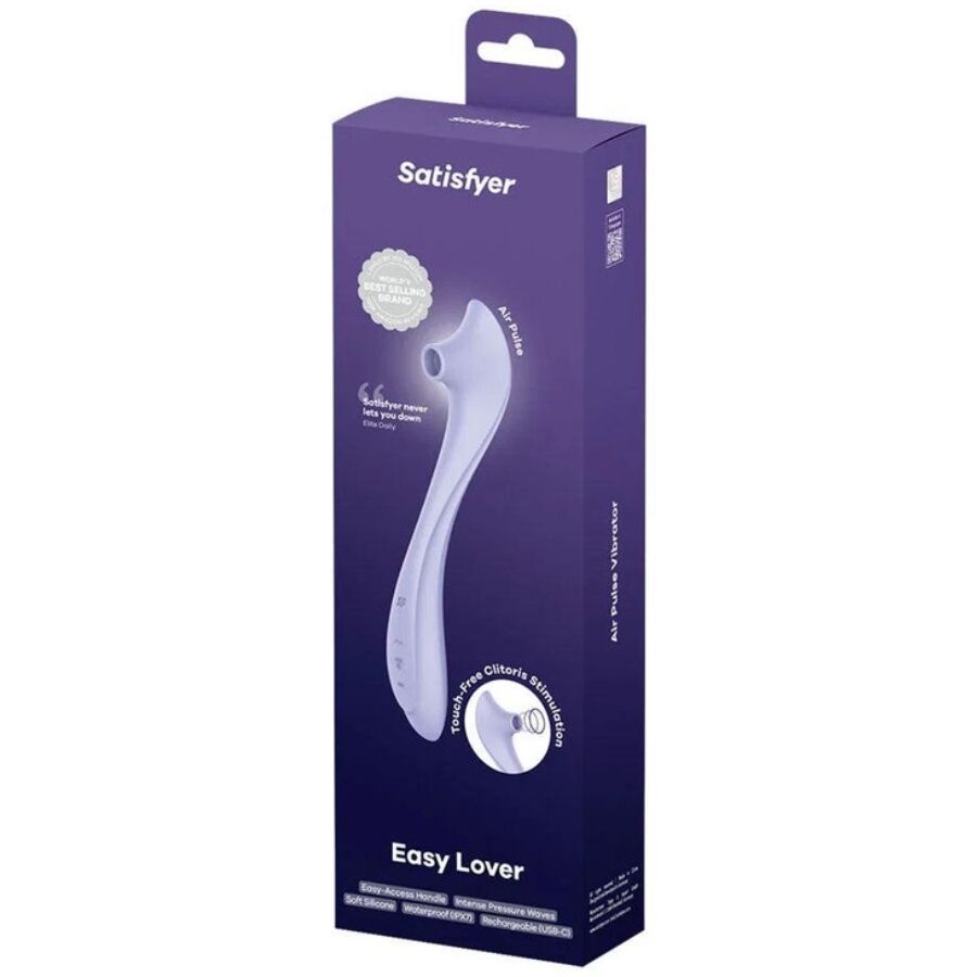 SATISFYER - VIBRADOR EASY LOVER Y ESTIMULADOR POR PULSOS DE AIRE