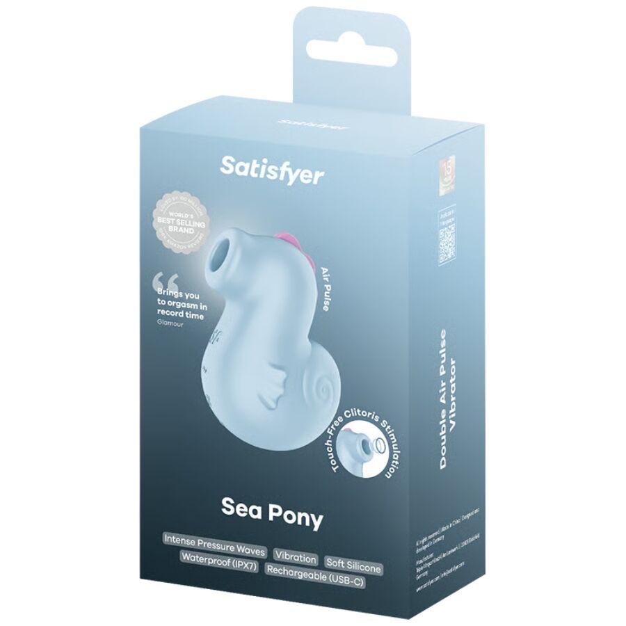 SATISFYER - STIMULATEUR VIBRANT ET PULSATIONS D'AIR SEA PONY