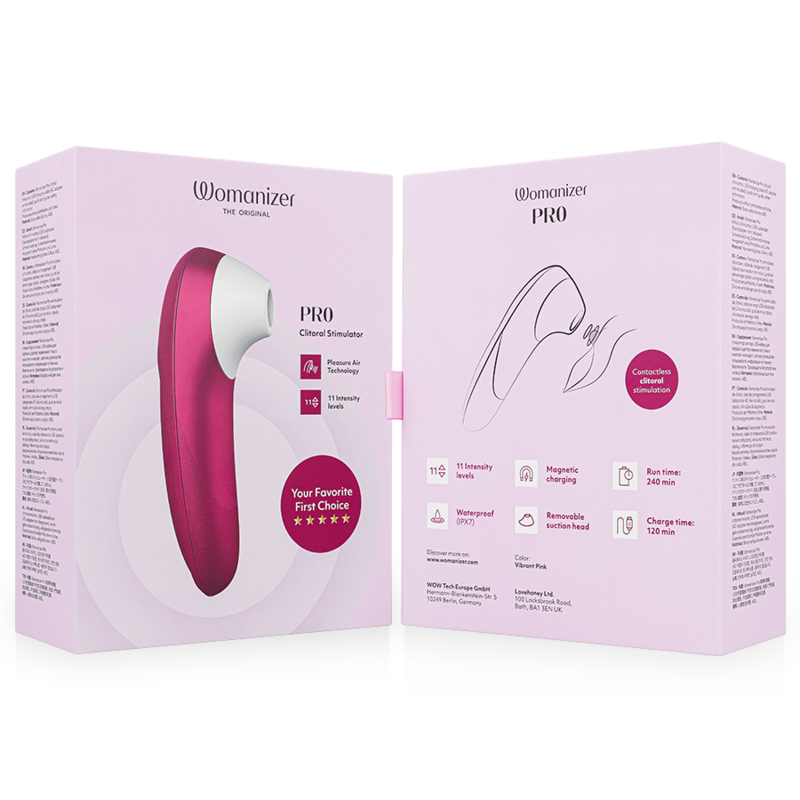 WOMANIZER - ESTIMULADOR CLITORIDIANO PRO VIBRANT ROSA