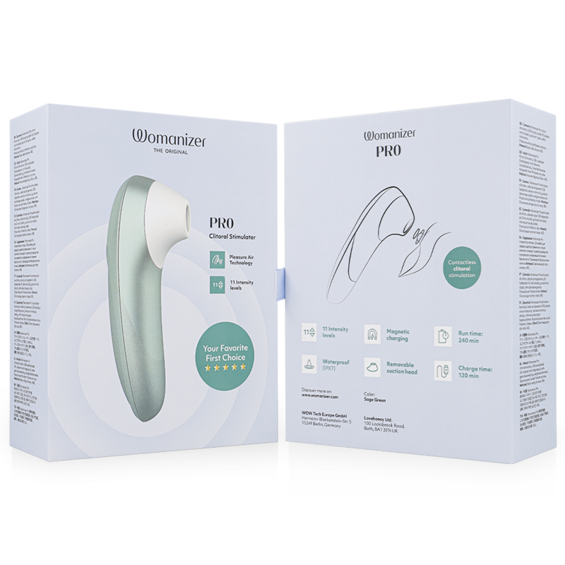 WOMANIZER - ESTIMULADOR CLITORIDIANO PRO VIBRANT VERDE SALVIA