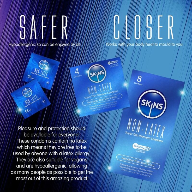 SKINS - CONDONES SIN LÁTEX PAQUETE DE 4