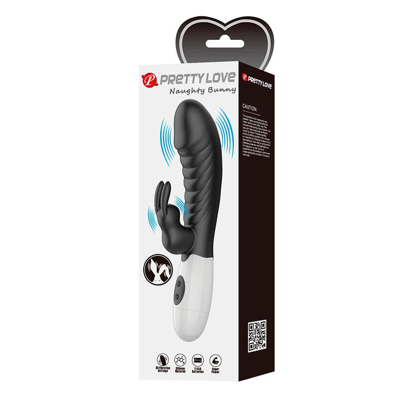 PRETTY LOVE - NAUGHTY BUNNY VIBREUR LAPIN 30 FONCTIONS NOIR