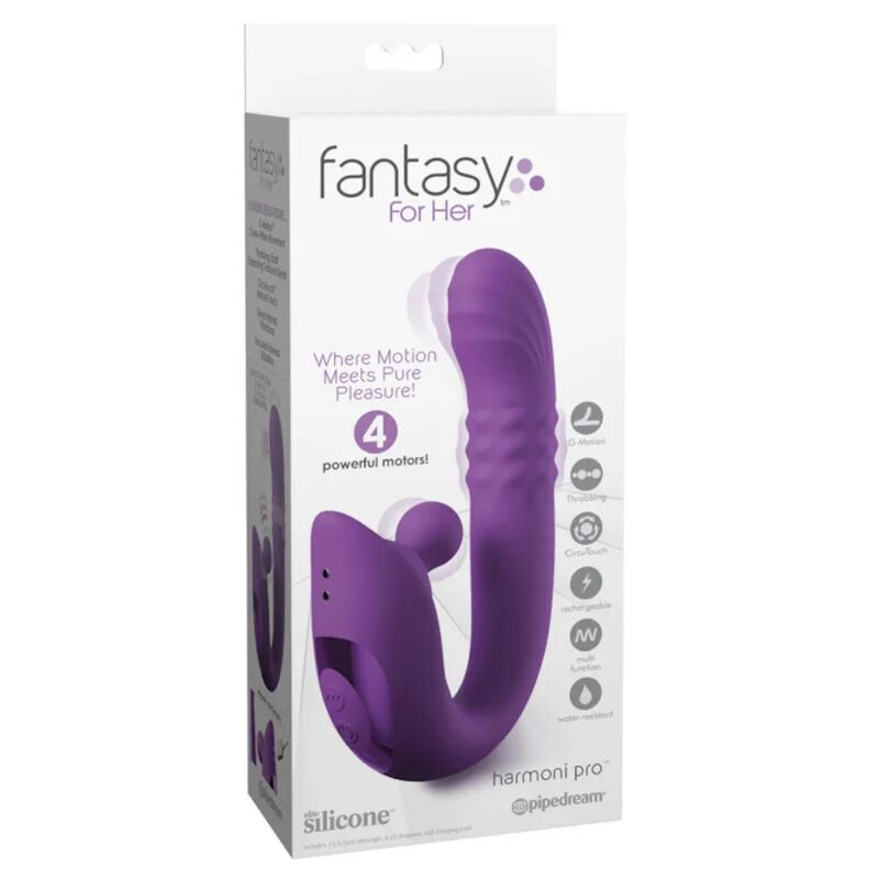 FANTASY FOR HER - VIBRATEUR LAPIN POINT G ET CLITORIDIEN HARMONI PRO VIOLET
