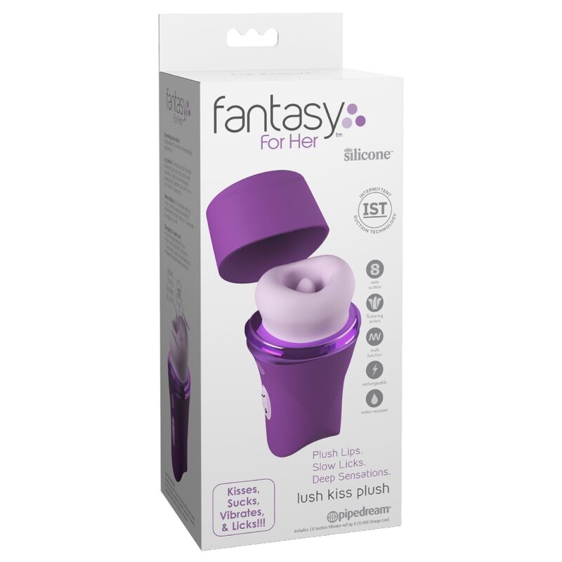 FANTASY FOR HER - STIMULATEUR CLITORIDIEN À SUCION ET LÉCHAGE VIOLET MOELLEUX LUSH KISS